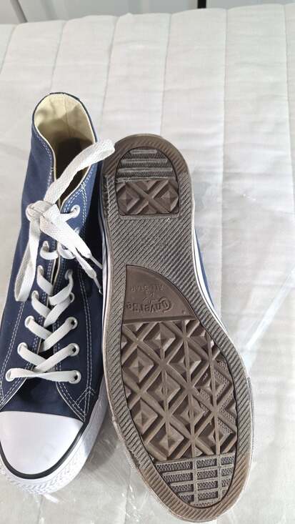 Converse Chuck Taylor All Star Classic Navy High Top Sneakers - Picture 8 of 9
